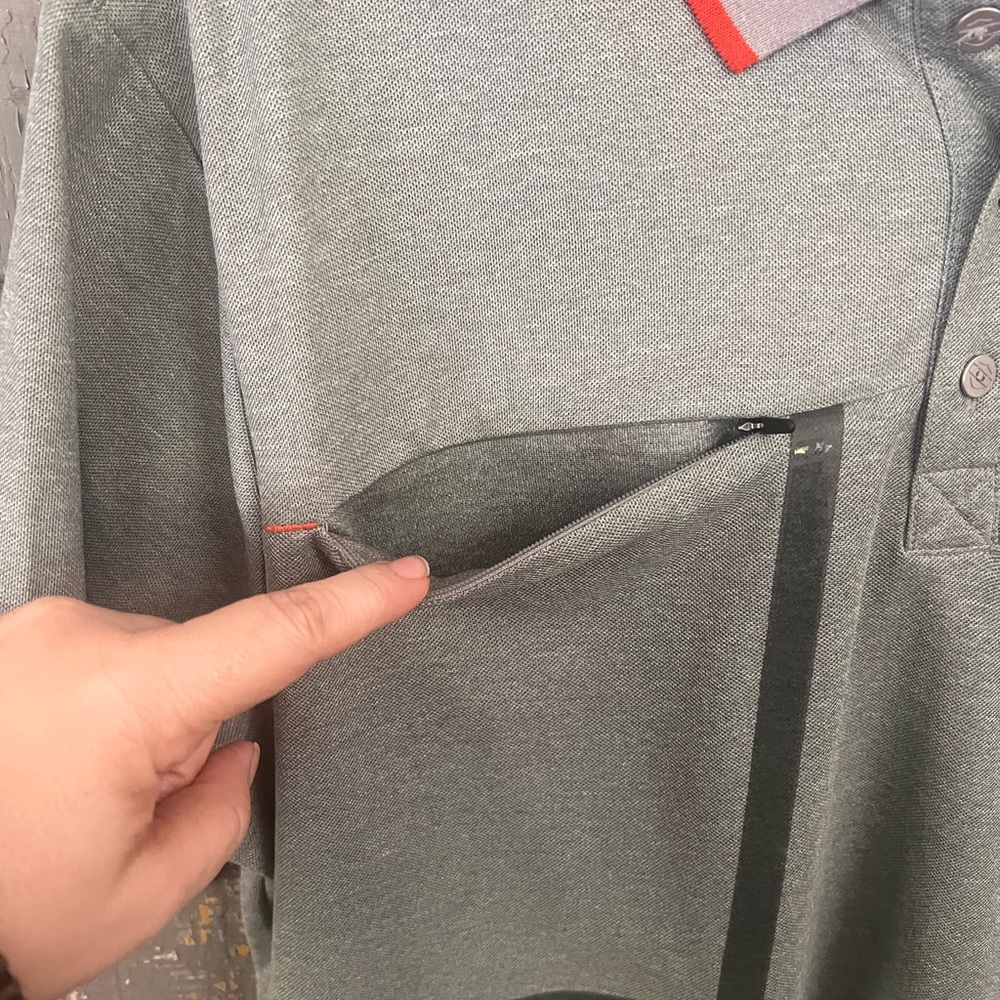 Harley-Davidson Gray Polo with Orange Accent - Picture 8 of 10